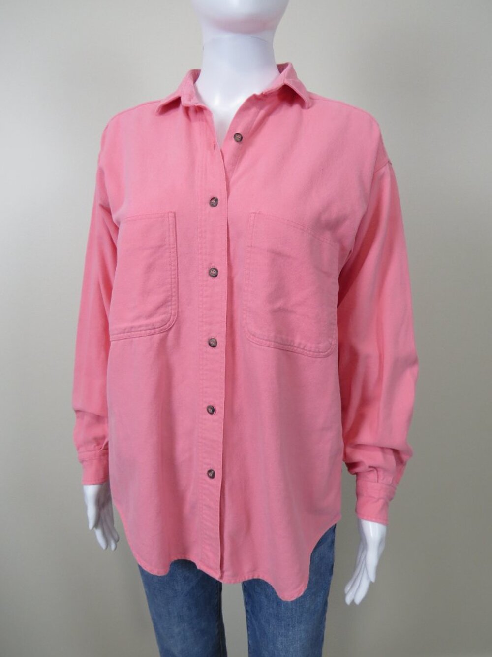 Vintage Patagonia 100% Cotton Button Up Shirt, Chest Pockets SIZE Medium, Pink
